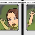 taking the train with stinky people